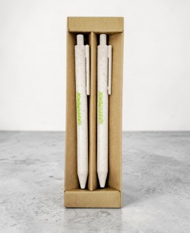 Set de escritura ecológico en caja de cartón reciclado