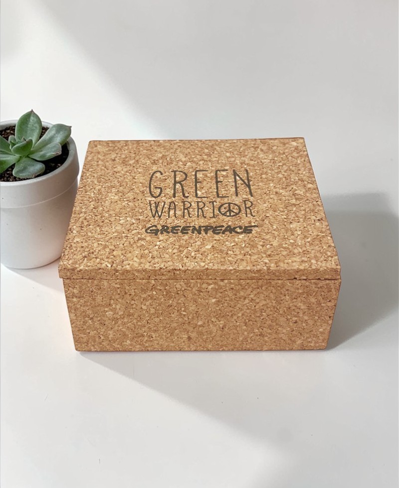 Cajita multiusos de corcho natural Green Warrior