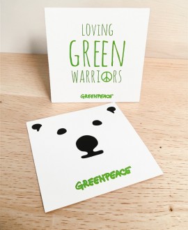 Tarjetas Greenpeace Green Warriors con diseño de oso polar