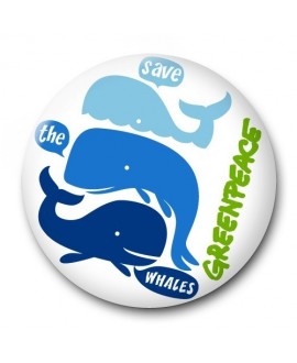 Chapa Greenpeace Salvar a las ballenas